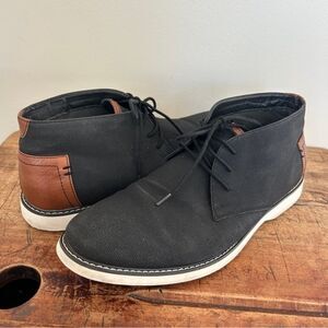 Madden Men's 12 M-Dodge Black Brown Derby Shoes Casual Professional Preppy